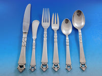 Danish Crown by Frigast Denmark Sterling Silver Flatware Set 10 Service 60 Pcs