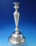 Austrian .800 Silver Candlestick Pair Hand Engraved Flowers Rococo Design #5392