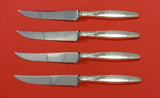 Summer Song by Lunt Sterling Silver Steak Knife Set 4pc HHWS Custom Made 8 1/2"