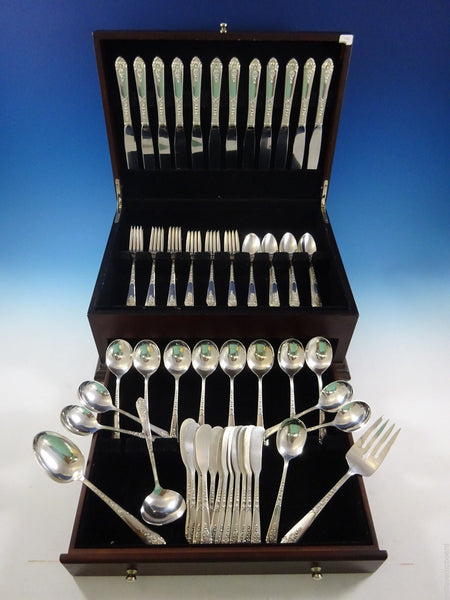 Promise by Royal Crest Sterling Silver Flatware Set For 12 Service 76 Pieces