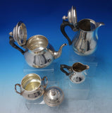 Christofle France Sterling Silver Tea Set 4-piece Beaded (#6314)