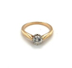 14k Gold Antique 1/2 Carat European Cut Genuine Natural Diamond Ring (#J5352)