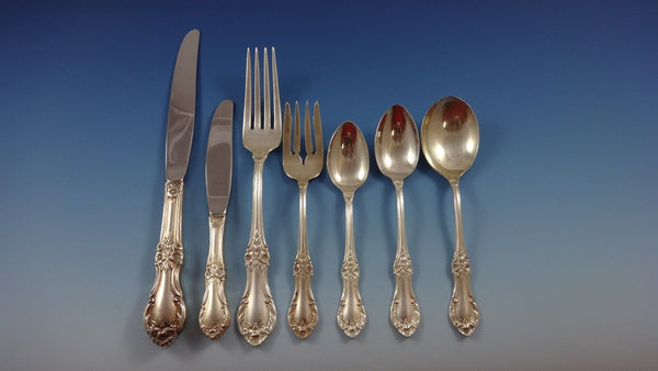 Wild Rose by International Sterling Silver Flatware Service 12 Set 95 Pieces