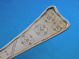 Lap Over Edge Etched by Tiffany & Co. Sterling Dinner Fork Flowers Blossoms 8"