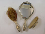Intaglio by Reed & Barton Sterling Silver Mirror Brushes Dresser Set 11pc #3364