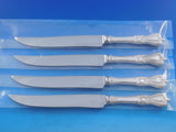 Old Colonial by Towle Sterling Silver Steak Knife Set 4pc Texas Sized Custom 10"