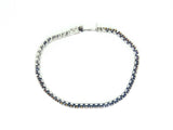 14k White Gold 8.70 Carat Genuine Natural Rainbow Sapphire Bracelet (#J4440)