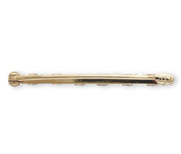 14k Yellow Gold Antique Montana Sapphire and Pearl Bar Pin Jewelry (#J7145)