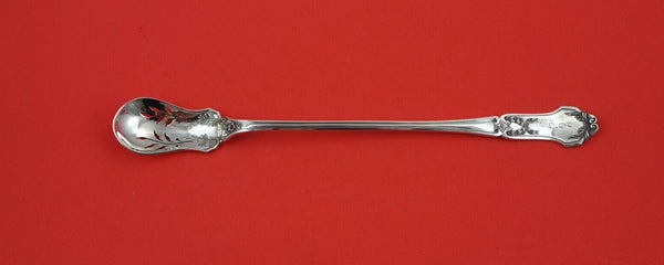 La Rochelle by International Sterling Olive Spoon pierced foliage long 8 1/4"