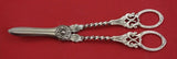 English Victorian Sterling Silver Grape Shears Birmingham 1890 6 7/8"