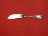Olive by Albert Pitts Coin Silver Flat Handle Master Butter MA c. 1850-1888 7"
