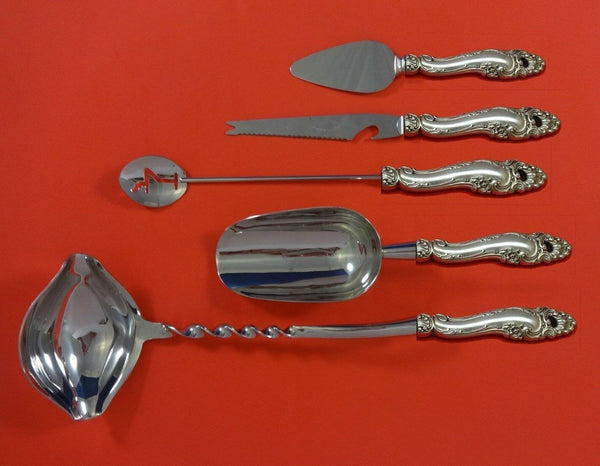 Decor by Gorham Sterling Silver Cocktail Party Bar Serving Set 5pc Custom Made