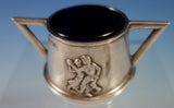 Mappin & Webb English Sterilng Silver Condiment Set 3pc Applied Figures (#2768)