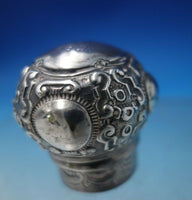 J.G. and S. English Sterling Silver Dresser Jar with Cut Crystal 5 1/2" (#5908)
