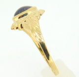10k Gold .92ct Oval Genuine Natural Cabochon Garnet Ring (#J4116)
