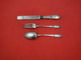 Tiffany and Co Sterling Silver Junior Set 3 piece with Rooster, Hawk & Owl
