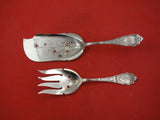 Murillo by Wood & Hughes Sterling Silver Fish Serving Set Pcd Engraved Flowers