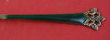 Anitra by Th. Olsens Silver Demitasse Spoon Dark Green Enamel Vermeil 3 3/4"