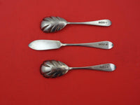 English Victorian Sterling Silver Serving Set 3-pc London 1897 FHMB 6 1/4"
