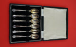 English Estate Sterling Demitasse Spoon in fitted box set of 6 1959 4 3/8"