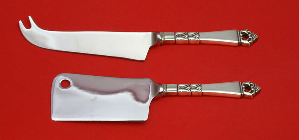 Danish Crown by Frigast Sterling Silver Cheese Server Serving Set 2p HHWS Custom