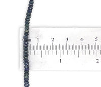 60 Carat TW Genuine Sapphire Ombre Faceted Bead Necklace with 14k Clasp (#J7237)