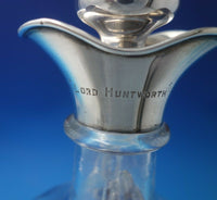 English Sterling Silver and Crystal Vinaigrette Bottle 8 1/4" x 5 1/2" (#5954)