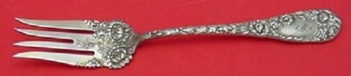 Chrysanthemum by Durgin Sterling Silver Cold Meat Fork Fancy 7 1/2" Serving
