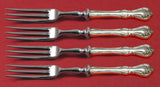 Rose Cascade by Reed and Barton Sterling Silver Fruit Fork Set 4-piece Custom 6"