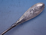 Japanese Whiting Sterling Silver Berry Spoon Britecut Pointed Narrow Bowl 9 1/8"