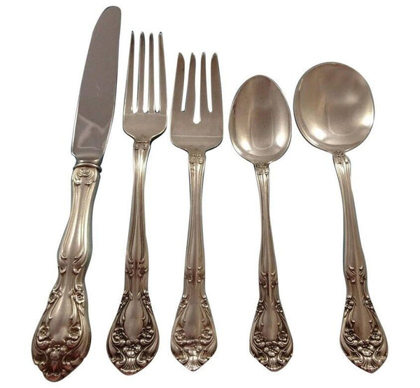 Chateau Rose by Alvin Sterling Silver Flatware Set For 8 Service 40 Pieces