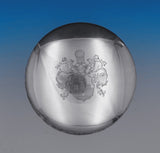Faneuil by Tiffany and Co Sterling Silver Cut Crystal Tobacco Jar 11.7ozt. #8938