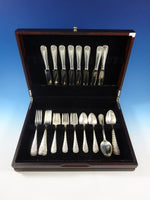 Crystal by Frank Whiting Sterling Silver Flatware Service 8 Set 40 Pieces Scarce