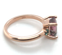 14k Gold 1.79 Carat Bi-Color Watermelon Genuine Natural Tourmaline Ring (#J7017)