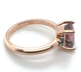 14k Gold 1.79 Carat Bi-Color Watermelon Genuine Natural Tourmaline Ring (#J7017)