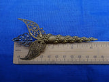 Gilt Bronze Posey Posy Pin with Applied Filigree Pierced Wings (#J1272)