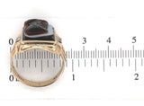 10k Yellow Gold Men's Ring with Stone Double Warrior Cameo Size 9.25 (#J6634)