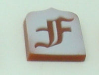 14K Gold Carved Agate Initial Pendant - You Choose Personalized New (#J2154)