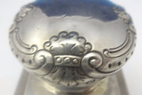 Ferdinand Fuchs & Bros. Sterling Silver Inkwell w/Crystal Circa 1880'S (#0381)