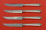 King Cedric by Oneida Sterling Silver Steak Knife Set 4pc HHWS Custom 8 1/2"