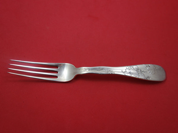Lap Over Acid Etched by Tiffany & Co. Sterling Dinner Fork w/Leaves 8"