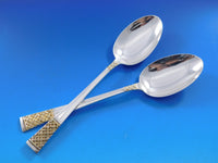 Golden Columbine by Lunt Sterling Silver Flatware Service for 12 Set 50 pieces