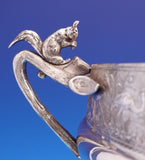 Whiting Sterling Silver Centerpiece Bowl w/Cranes 3-D Squirrels GW #431 (#0744)