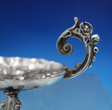 Egyptian Silver Nut Dish Cast Repousse Fruit Flowers Handle Shell Feet (#6747)