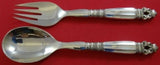 Acorn by Georg Jensen Sterling Silver Salad Serving Set HH All Sterling 8 1/2"