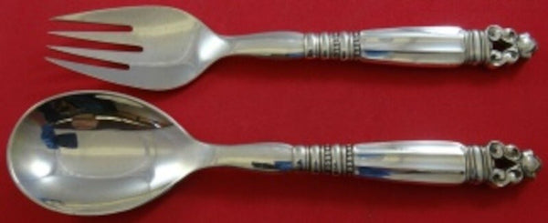 Acorn by Georg Jensen Sterling Silver Salad Serving Set HH All Sterling 8 1/2"