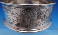 William Kerr Sterling Silver Child's Bowl Acid Etched with Four Seasons (#7771)
