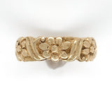 14k Yellow Gold Daisy Flower Eternity Wedding Band Size 7.25 Jewelry (#J6283)
