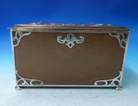 Athenic by Gorham Sterling Silver and Copper Humidor with Key #BY298 (#5634)