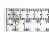 10k Rose Gold Victorian Genuine Natural Turquoise and Diamond Ring 5.5 (#J6569)